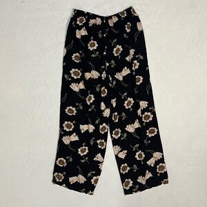 Anegadas Collection Floral Wide Leg Rayon Pants - Size Medium